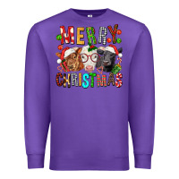 Purple Merry christmas calfs Premium Sweatshirt - FaDigitalArtStudio