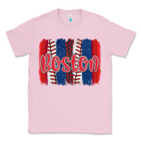 Bubblegum Pink boston baseball team spirit brushstrokes Classic Tee - Artiststas