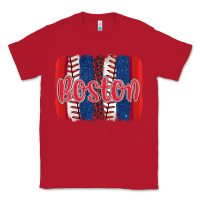 Red boston baseball team spirit brushstrokes Classic Tee - Artiststas