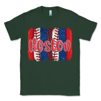 Sports Green boston baseball team spirit brushstrokes Classic Tee - Artiststas