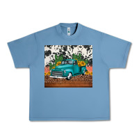 Pebble Blue western farm truck cactus and sunflowers Urban Heavy Tee - Jasminsmagicworld