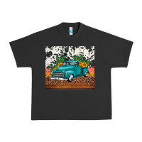 Pigment Black western farm truck cactus and sunflowers Urban Heavy Tee - Jasminsmagicworld