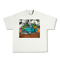 Pistachio western farm truck cactus and sunflowers Urban Heavy Tee - Jasminsmagicworld