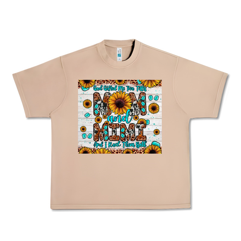 God Gifted Me Two Titles Mom And Mimi And I Rock Them Both Urban Heavy Tee by JahusDesignShop | Teevron