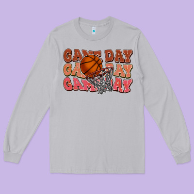 Game Day Game Day Game Day Basketball Long Sleeve Tee Designed By Nancycooperartshop