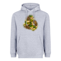 Heather Grey camouflage and leopard patch  3 Heavyweight Hoodie - BundleAndBundleShop