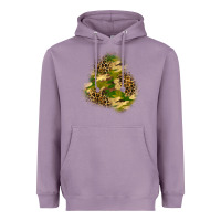 Lavender camouflage and leopard patch  3 Heavyweight Hoodie - BundleAndBundleShop