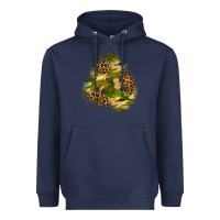 Navy camouflage and leopard patch  3 Heavyweight Hoodie - BundleAndBundleShop