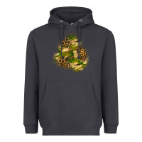 Smoke camouflage and leopard patch  3 Heavyweight Hoodie - BundleAndBundleShop