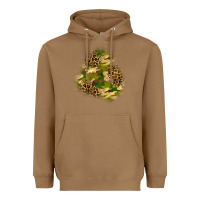 Toasted Coconut camouflage and leopard patch  3 Heavyweight Hoodie - BundleAndBundleShop