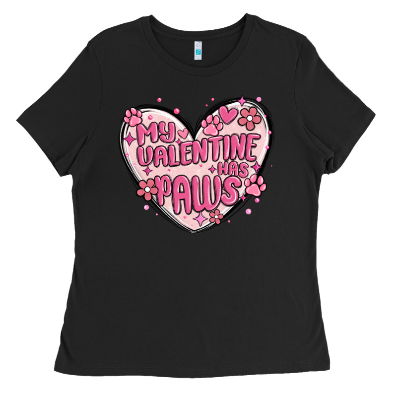 My Valentine Has Paws Ladies Tee by MaliasSmallBusiness | Teevron
