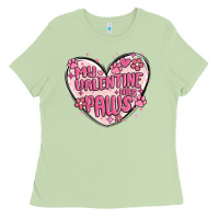 Matcha my valentine has paws Ladies Tee - MaliasSmallBusiness