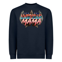 Navy American mama Mother's Day Heavyweight Sweatshirt - HowdyJamesFarm