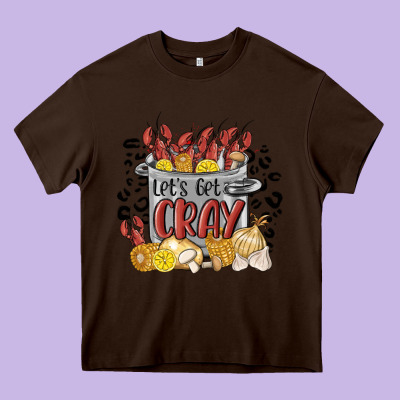 Let's Get Cray Crawfish Boil Heavy Core Tee Designed By Maliassmallbusiness