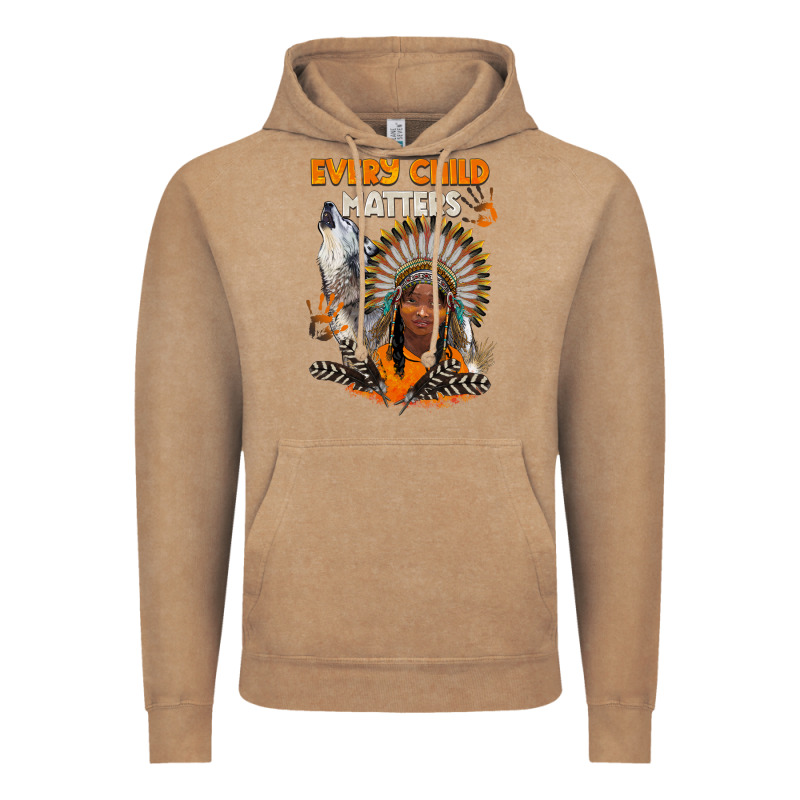 Every Child Matters Child And Wolf Vintage Hoodie by BarkalooDesign | Teevron