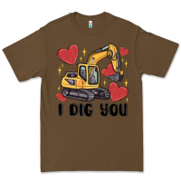 Cacao i dig you valentines excavator Premium Tee - MaliasSmallBusiness