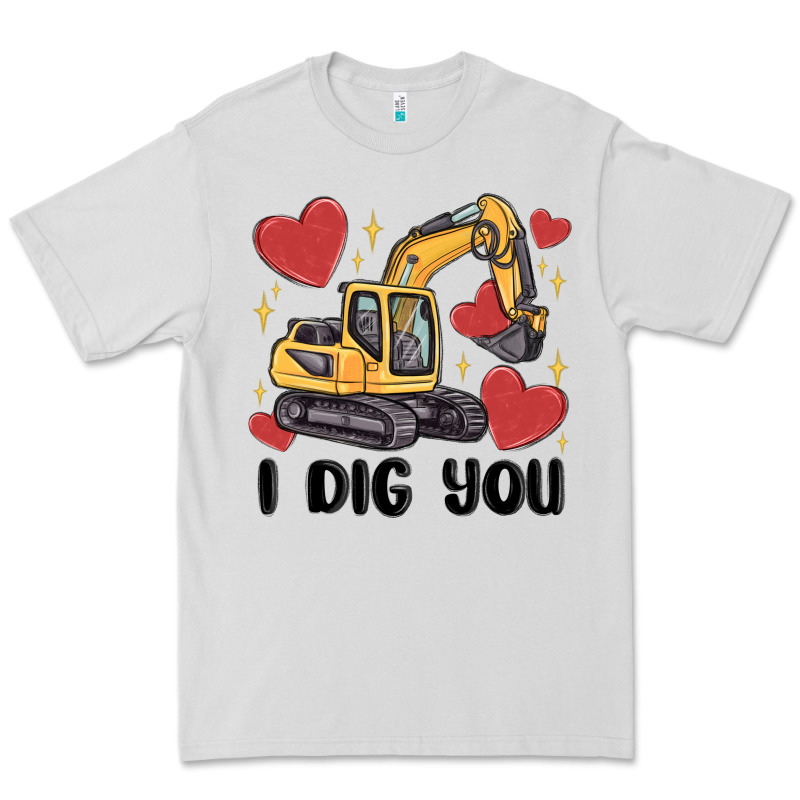 I Dig You Valentines Excavator Premium Tee by MaliasSmallBusiness | Teevron