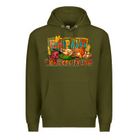 Army Green Happy Thanksgiving Premium Hoodie - FaDigitalArtStudio