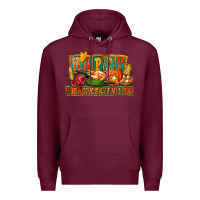 Burgundy Happy Thanksgiving Premium Hoodie - FaDigitalArtStudio