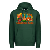 Sports Green Happy Thanksgiving Premium Hoodie - FaDigitalArtStudio