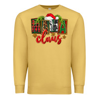 Antique Gold Christmas mama Claus Premium Sweatshirt - FaDigitalArtStudio