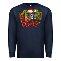 Navy Christmas mama Claus Premium Sweatshirt - FaDigitalArtStudio