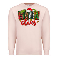 Pale Pink Christmas mama Claus Premium Sweatshirt - FaDigitalArtStudio