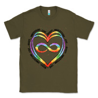 Army Green autism heart Classic Tee - Artiststas