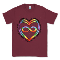 Burgundy autism heart Classic Tee - Artiststas