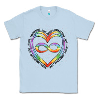 Dusty Blue autism heart Classic Tee - Artiststas