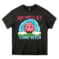 Asphalt your anxıett is a lying bitch malia Heavy Core Tee - MaliasSmallBusiness