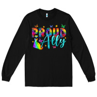 Black Proud ally Long Sleeve Tee - NancyCooperArtShop