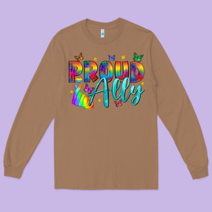 Proud Ally Long Sleeve Tee Designed By Nancycooperartshop