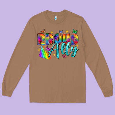 Proud Ally Long Sleeve Tee Designed By Nancycooperartshop
