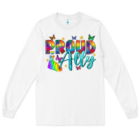 White Proud ally Long Sleeve Tee - NancyCooperArtShop