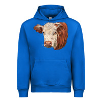 Cobalt hereford cow face Urban Hoodie - LillyAllenDesigns