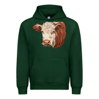 Foreset Green hereford cow face Urban Hoodie - LillyAllenDesigns