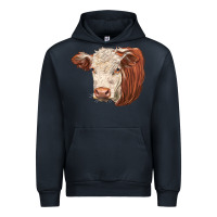 Navy hereford cow face Urban Hoodie - LillyAllenDesigns