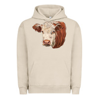 Pigment French Oak hereford cow face Urban Hoodie - LillyAllenDesigns