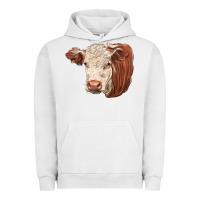 Pigment Lunar Rock hereford cow face Urban Hoodie - LillyAllenDesigns