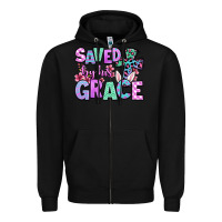 Black Easter Day Saved by his grace Zipper Hoodie - OliviaCreatesArt