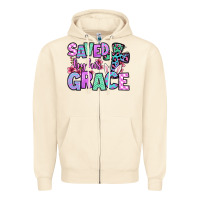 Sandshell Easter Day Saved by his grace Zipper Hoodie - OliviaCreatesArt