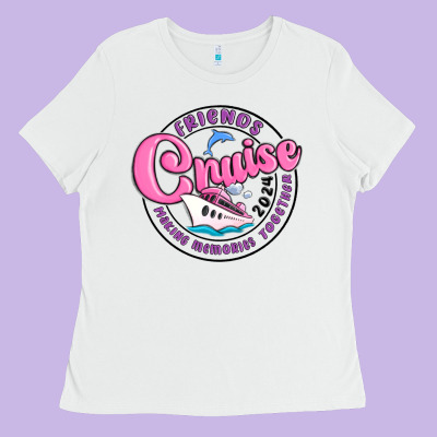Friends 2024 Cruise Ladies Tee Designed By Maliassmallbusiness