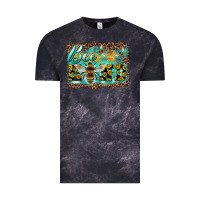 Cloud Black bee kind with sunflower and leopard background Vintage Tee - Artiststas