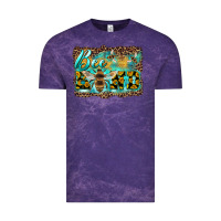 Cloud Purple bee kind with sunflower and leopard background Vintage Tee - Artiststas