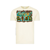 Bee Kind With Sunflower And Leopard Background Vintage Tee | Teevron