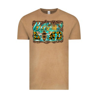 Vintage Camel bee kind with sunflower and leopard background Vintage Tee - Artiststas
