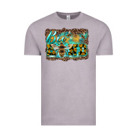 Vintage Zinc bee kind with sunflower and leopard background Vintage Tee - Artiststas