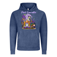 Vintage Denim fresh lavender gnome Vintage Hoodie - BarkalooDesign
