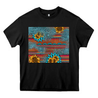 Black sunflower gemstone serape tumbler Heavy Core Tee - AdoDesignShop